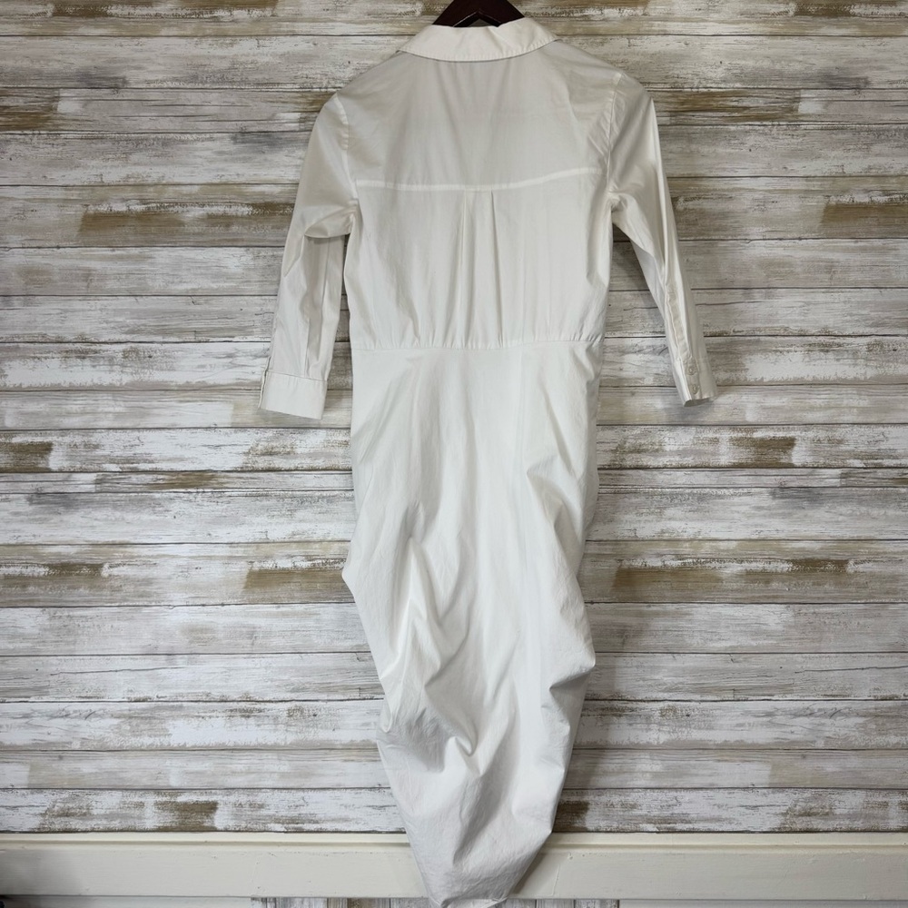 Veronica Beard Capella White Button Down Shirt Dress Women’s size 6 - Picture 11 of 13